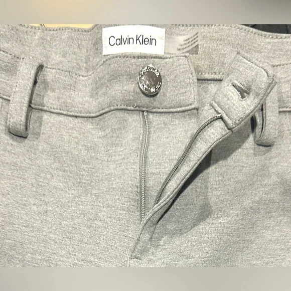 EUC Calvin Klein Light Gray Skinny Ankle Stretch Pants Sz L - Picture 9 of 16